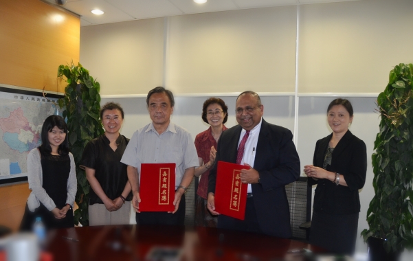 与美国助明基金会签署合作意向书20140718